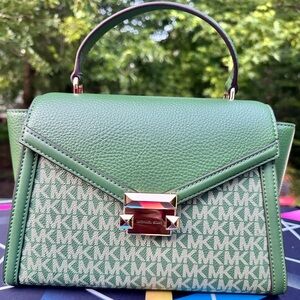 Michael Kors Whitney flap top handle satchel